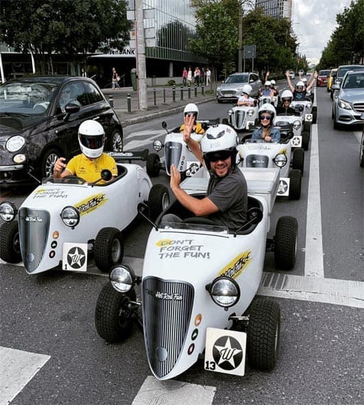 Hot rod mobile advertising in Bucharest